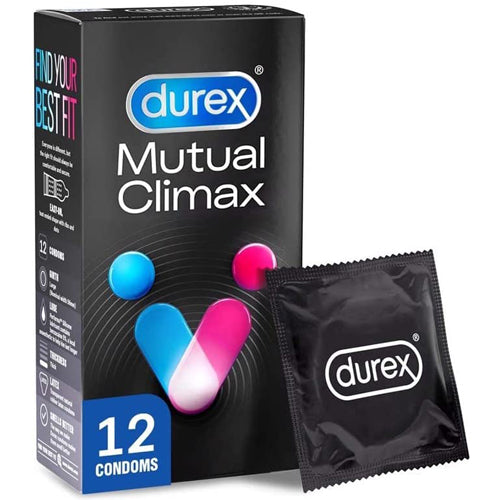 Durex Mutual Climax - Ribbed & Dotted Condoms - 12 Pack